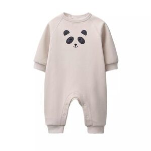 Zara Cream Baby Panda Footed One-Piece